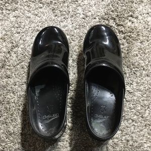 Dansko Professional black patent leather clogs
